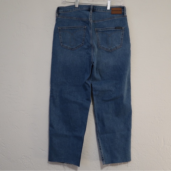 Calvin Klein High Rise Straight Crop Jeans - Picture 3 of 4